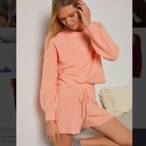 Anthropologie Breanna Cozy Lounge Set in Pink